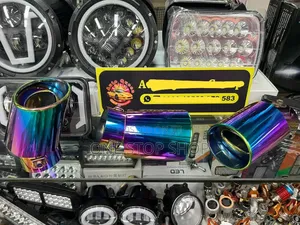 Rainbow Colored Stainless Steel Muffler Tips (No Sound
