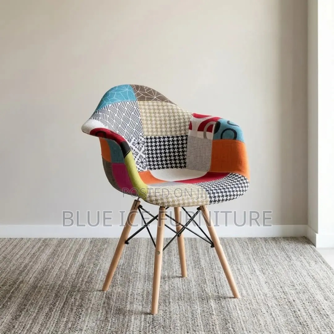Fabric Patchwork Eames Guest Chair