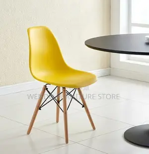 Dining Chairs; Armless Plastic Eames Dining Chairs