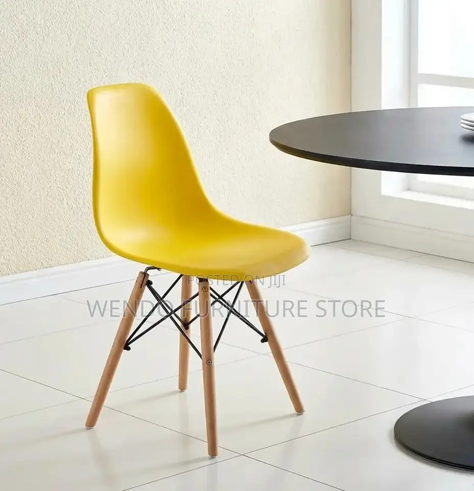 Dining Chairs; Armless Plastic Eames Dining Chairs