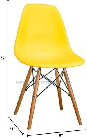 Dining Chairs; Armless Plastic Eames Dining Chairs