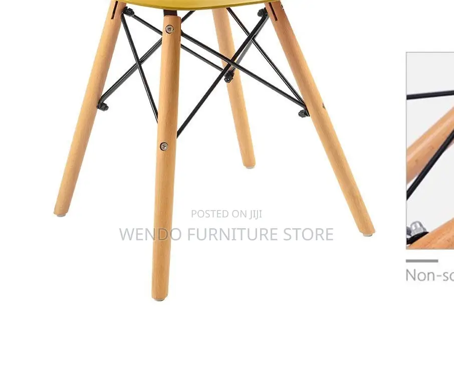 Dining Chairs; Armless Plastic Eames Dining Chairs