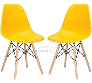 Dining Chairs; Armless Plastic Eames Dining Chairs