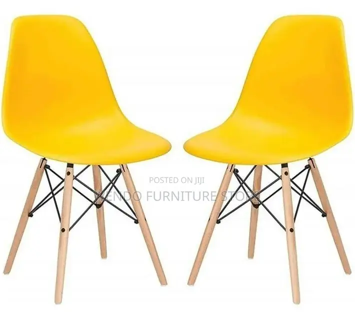 Dining Chairs; Armless Plastic Eames Dining Chairs