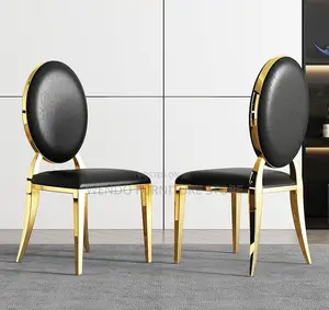 Dining Chairs; Modern Padded Golden Soft Dining Chairs