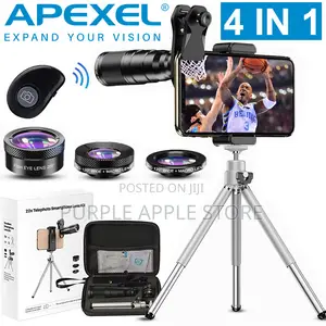 Apexel 4-in-1 Smartphone Lens Kit With Tripod