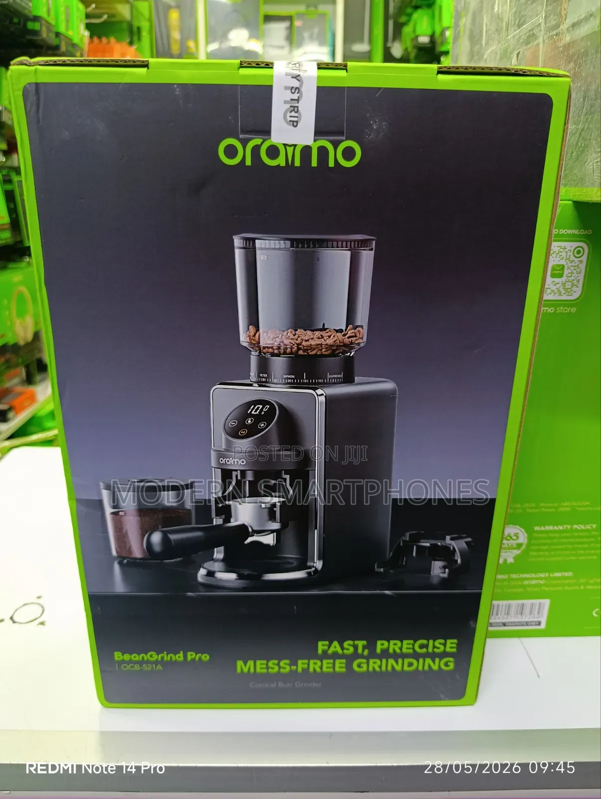 Oraimo Beangrind Pro Precision Smart Control Conical Burr Grinder