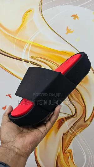 Y-3 Black Red Quality Slides