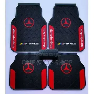 Branded Mercedes Mats With a Sporty Red Border
