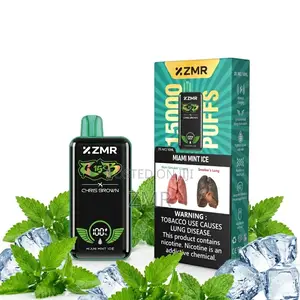 ZMR 15000puffs Miami Mint Rechargeable Shisha Vape Adjustable Airflow