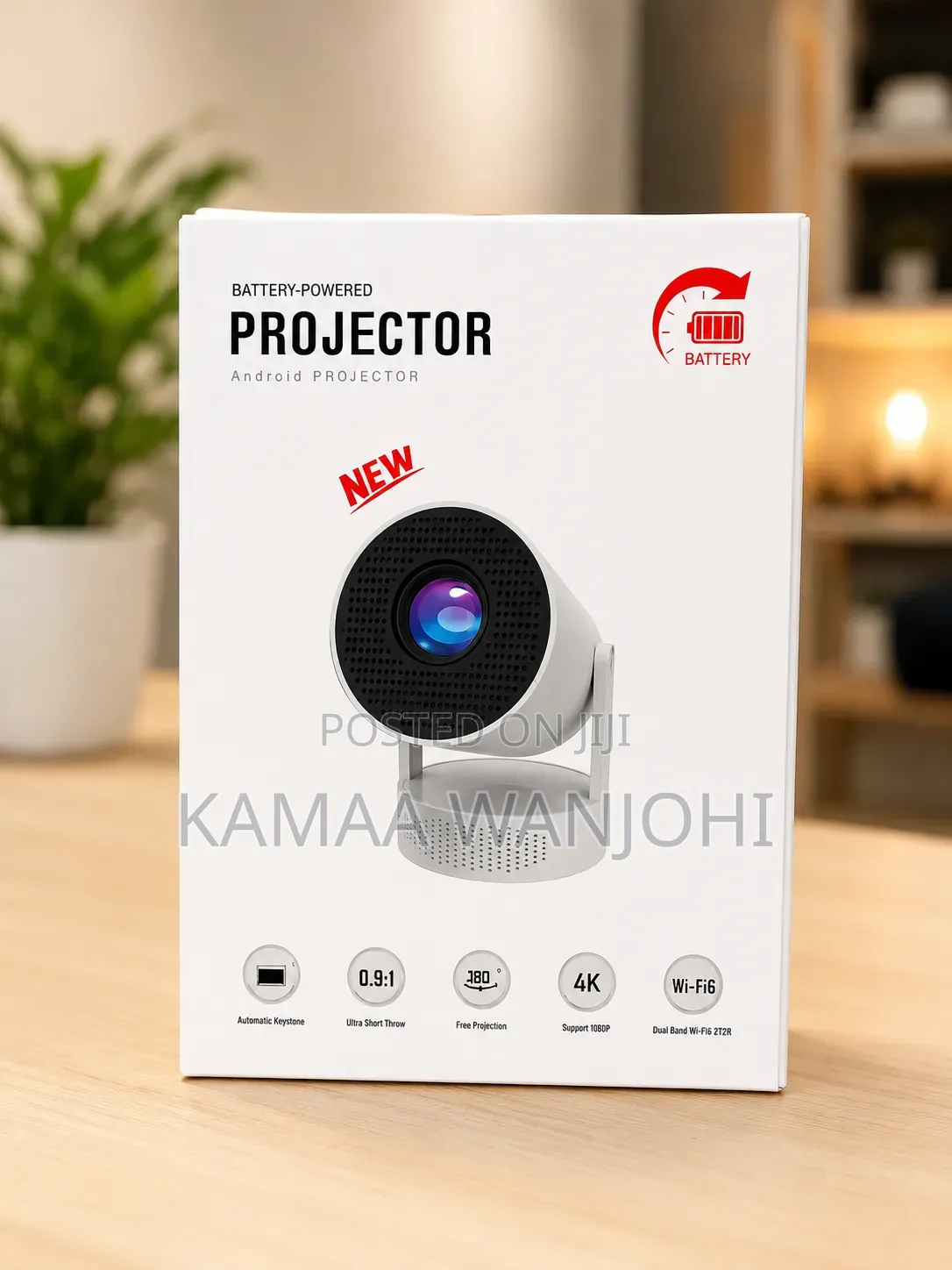 Portable Rechargeable Android Projector