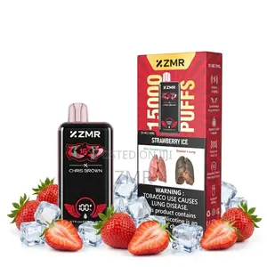 ZMR 15000puffs Strawberry Ice Disposable Vape Full Screen Display