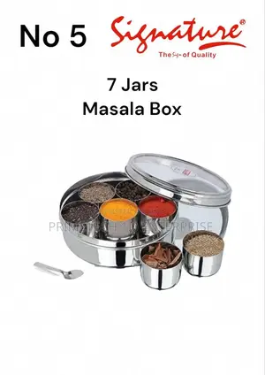 7 Jars Stainless Steel Masala Box