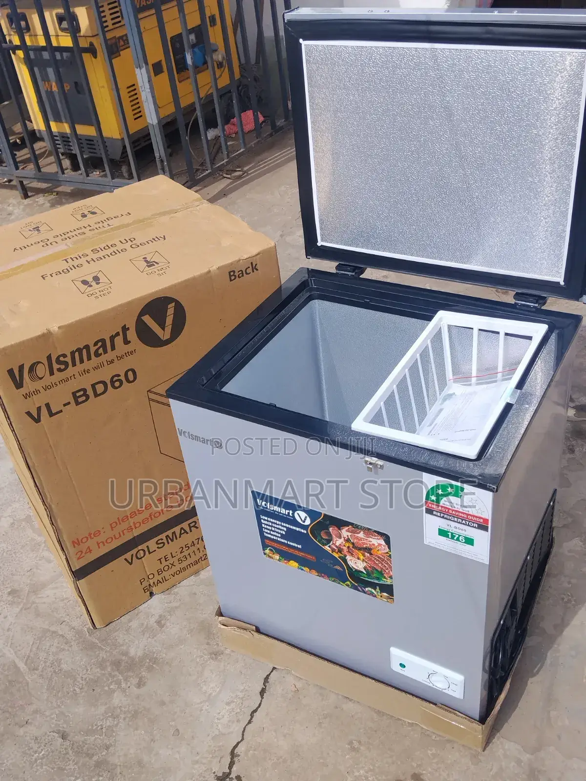 Volsmart 60 Litres Compact Deep Freezer With Fast Cooling