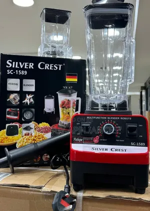 Silver Crest Commercial 2-in-1 Blender – Heavy Duty High-Speed Grinder