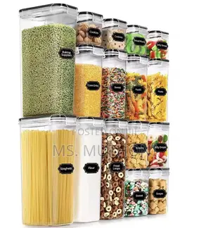 16pcs Bpa Free Food/Pantry Storage Containers*