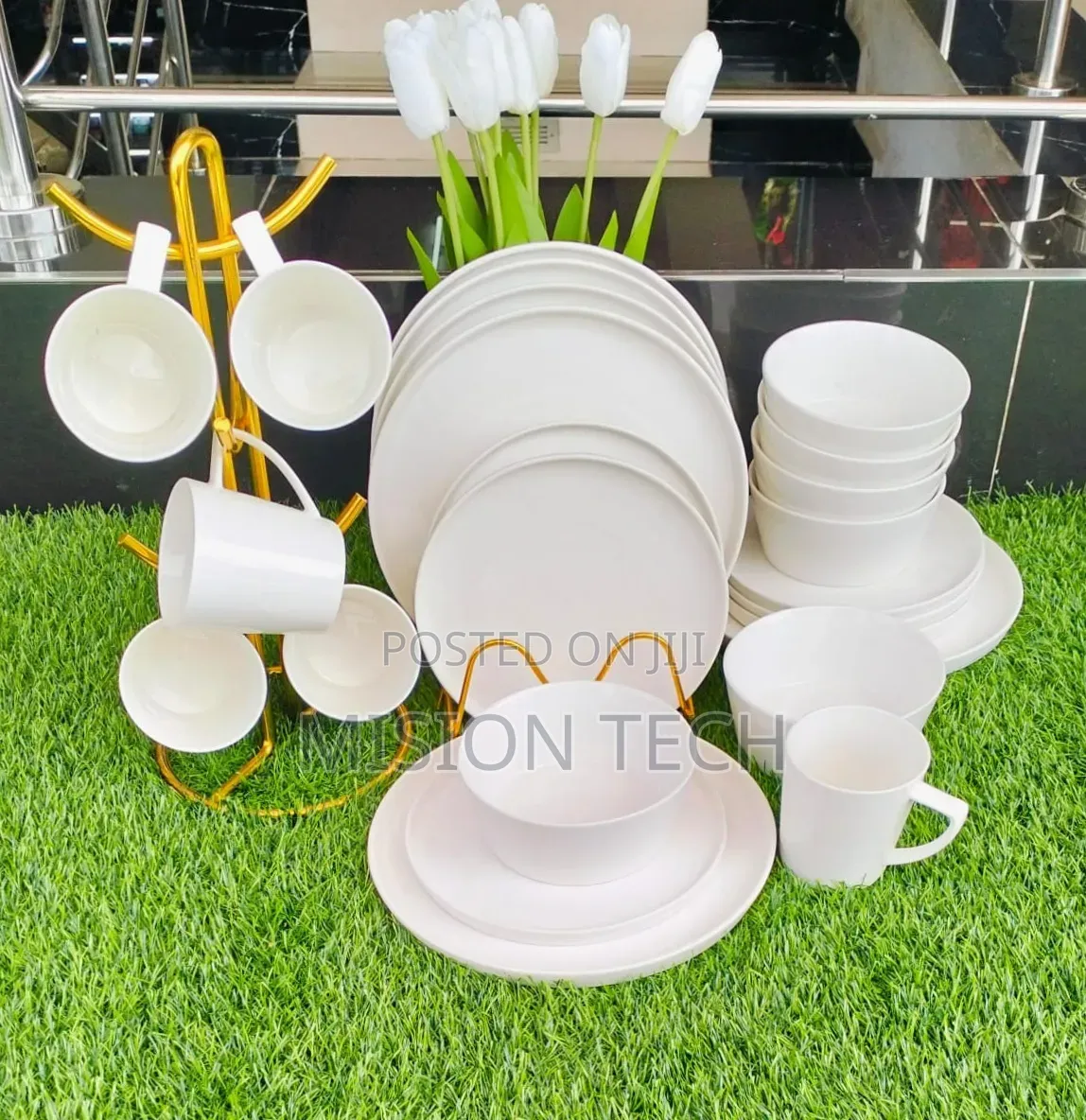 *24pcs White Plain Dinner Set*
 