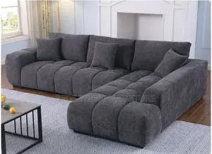 6 Seater Modern Dark Grey Bubble L Seat.