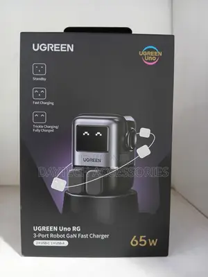 Ugreen Uno Charger Rg 3-Port Gan Fast 65w Eu Space Gray