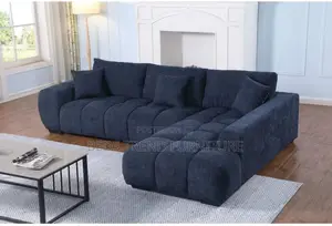 6 Seater Luxury Dark Blue Sectional Sofa.