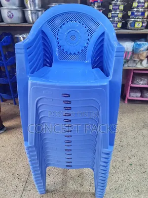 Blue Kenpolt Plastic Chairs.