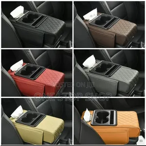 Pu Leather Armrest Elbow Support Pillow With Diamond Weave Pattern