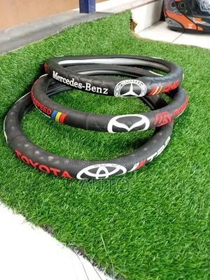 Branded Rubber Steering Wheel Cover – Premium Universal Car Steering