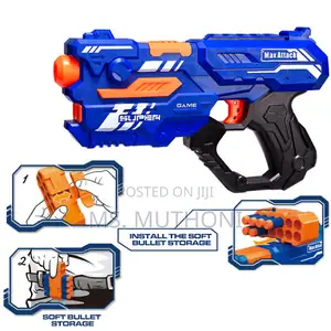 NHR Supershoot Max Attack 2-in-1 Toy Gun With Foam Bullets Gel Balls