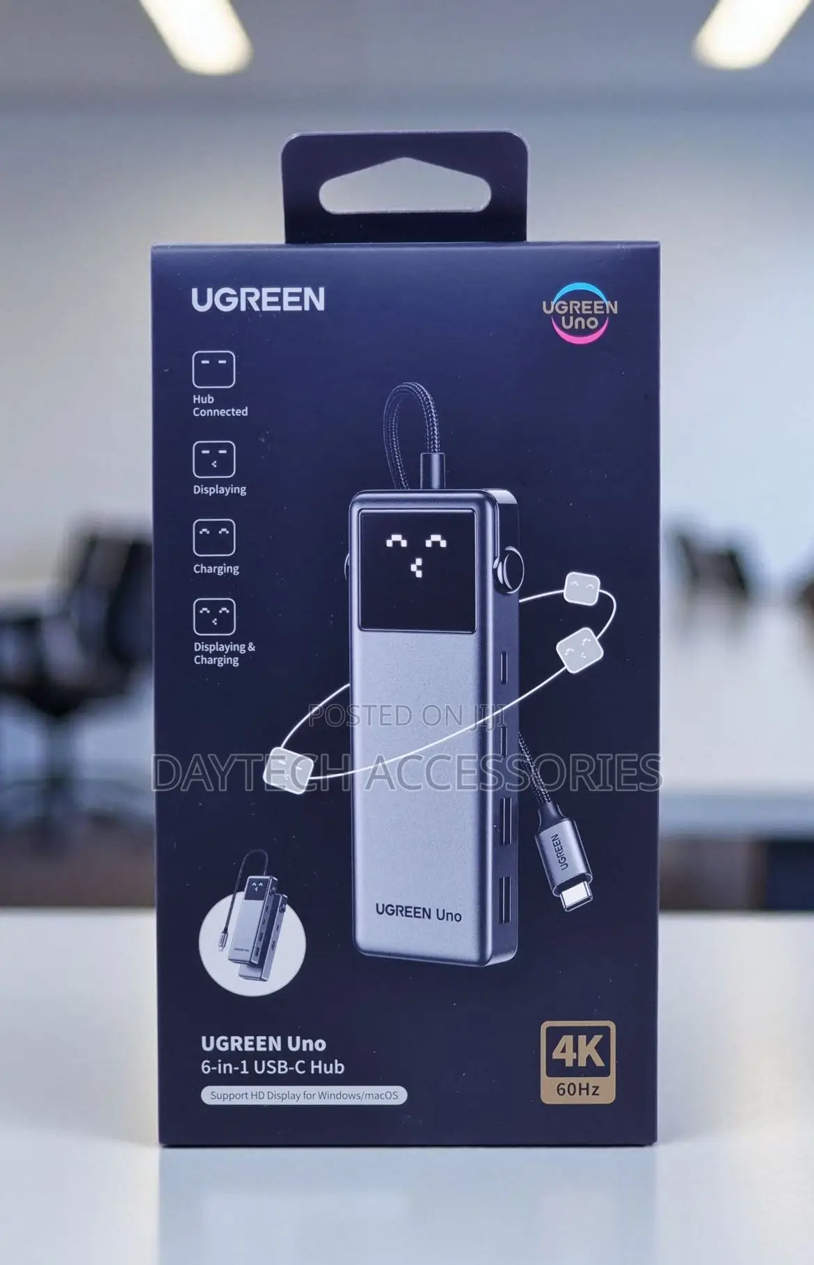 Ugreen Cm888 35998 Uno 6-in-1 Usb-C Hub - Black