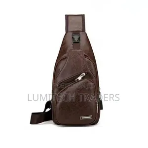 Pure Leather Men Chest Bag