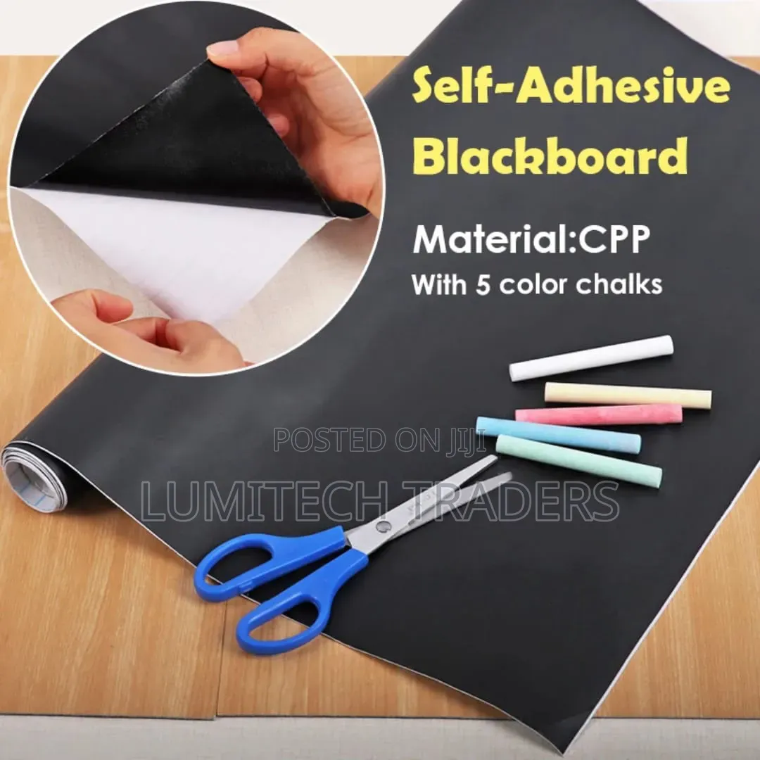 2m Blackboard Sticker With 5pcs Chalks