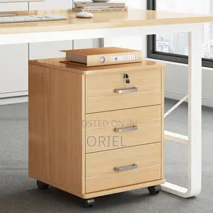 Office Filing Cabinet : 3-Drawer Wooden Office Pedestal Cabinet