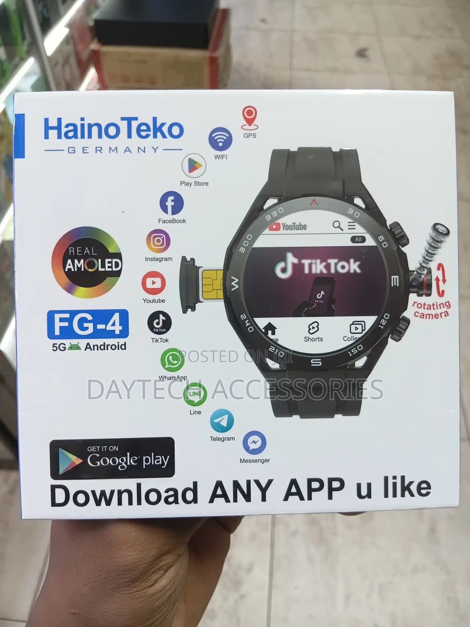 Hainoteko Fg4 Android Smart Watch for Men
