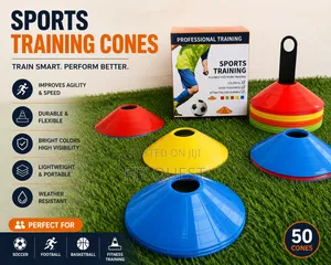 50pcs Sports Training Cones Agility Marker Discs Football Fitness Set