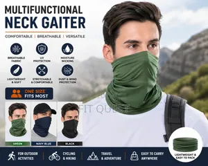 Breathable Multifunctional Neck Gaiter Face Cover for Cycling Hiking