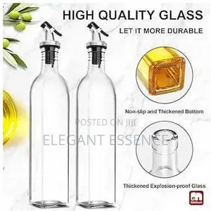 High Quality 2in1 Glass Oil Dispenser Pack of 2pcs, 580ml Each