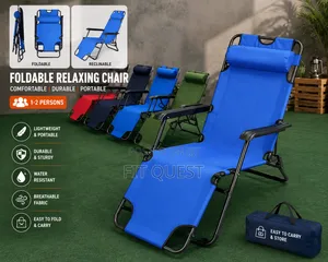 Foldable Reclining Camping Relaxing Chair Portable Outdoor Lounge Bed