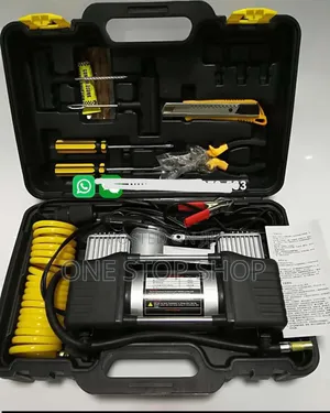 12v Dual Cylinder Tyre Inflator With Hard Shell Carrying Case