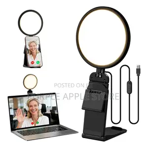 5′′ Ring Light With Multi-Functional Stand for Zoom, Phone Monitor