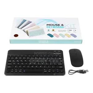 Bluetooth Keyboard and Mouse Combo Ultra-Slim Portable Rechargeable Co
