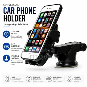 Dashboard Car Phone Holder 360 Degree Rotating Suction Mount Stand