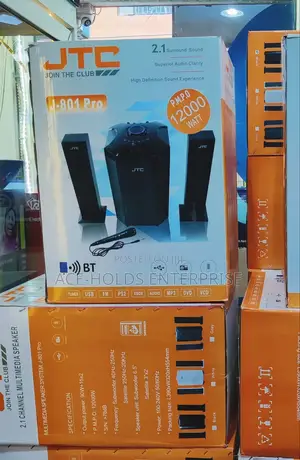 2.1 JTC J-801 Mtungi + Microphone Sound System - 90w, 15w*2 Subwoofer