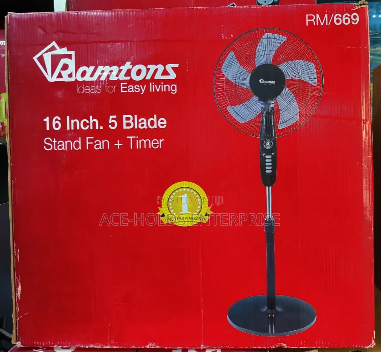 Ramtons 16" Stand Fan With Remote - Rm669