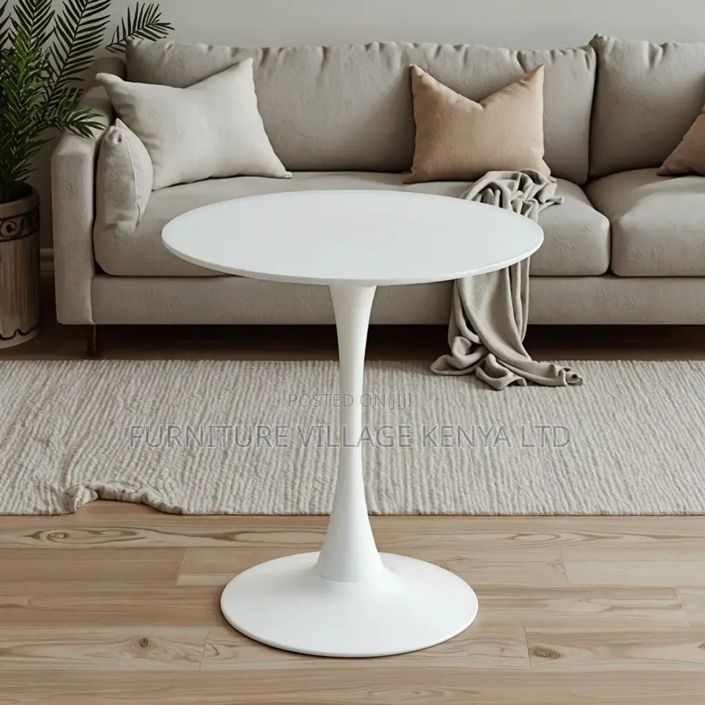 Round White Dining Table.
