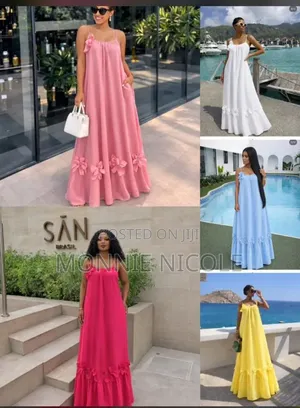Long Plain Flowy Summer Dress