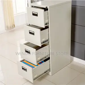 Office Cabinet; Steel Office 4 Drawered Grey Filing Cabinet