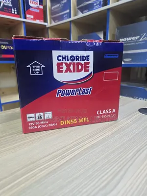 Din55 Chloride Exide Powerlast Battery