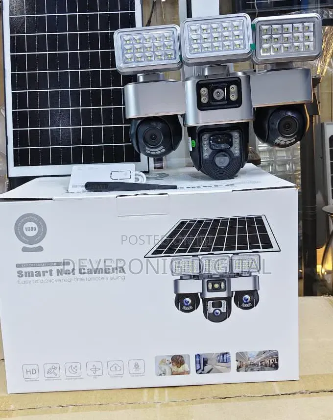 *4g Triple Lens Solar PTZ Camera With Light