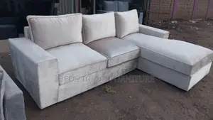 Grey L Shaped Seat