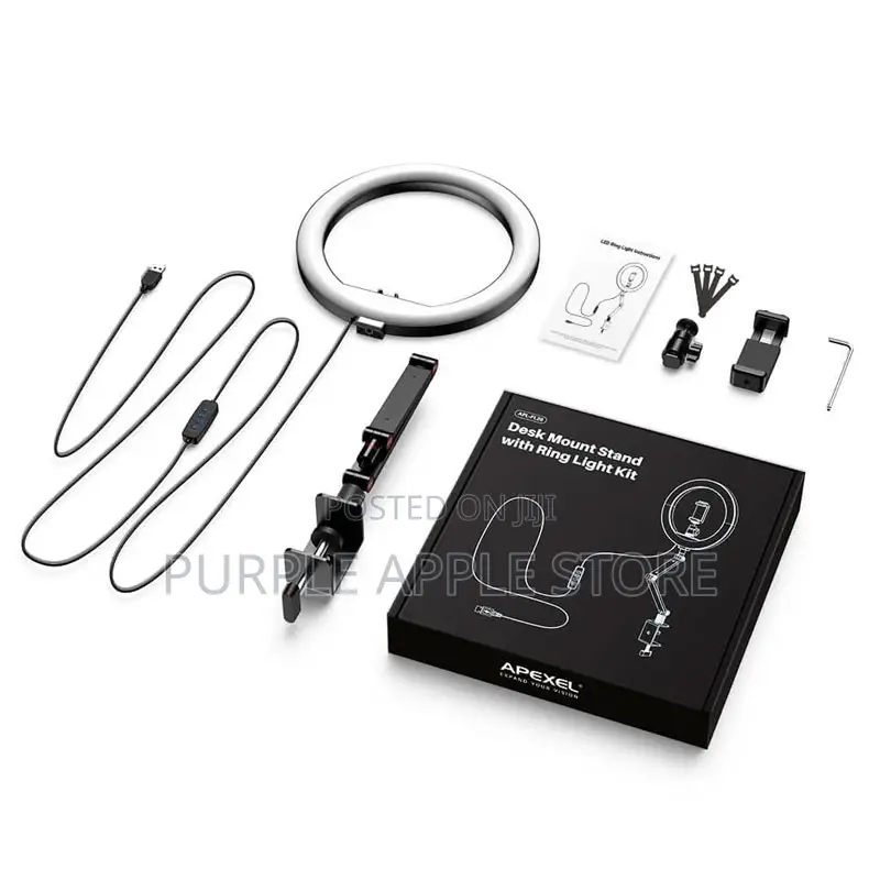 Fl20 10” Ring Light – Foldable Portable With Stand and Phone Holder